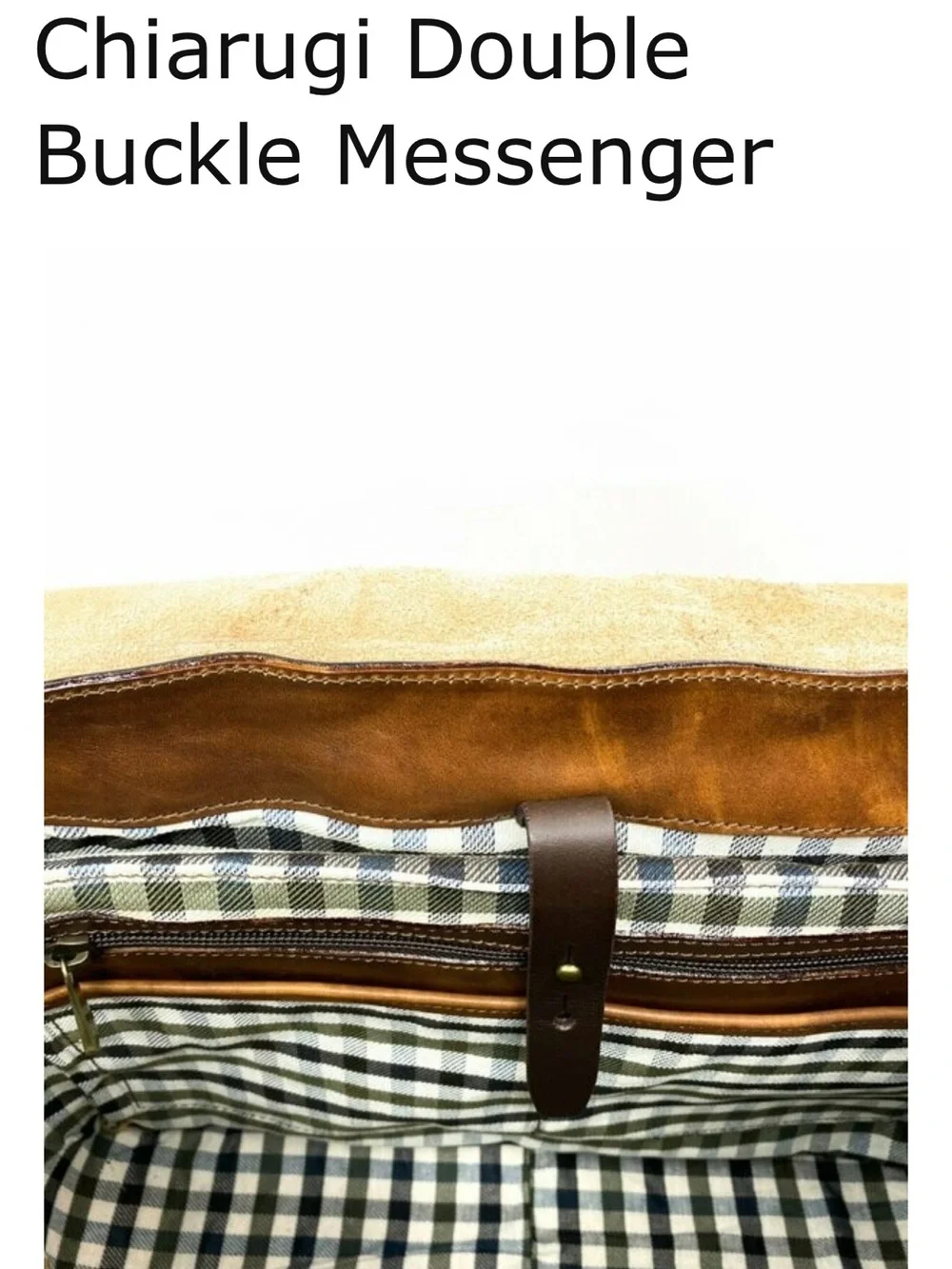 Tan Genuine Leather Messenger Bag - Florence, Italy